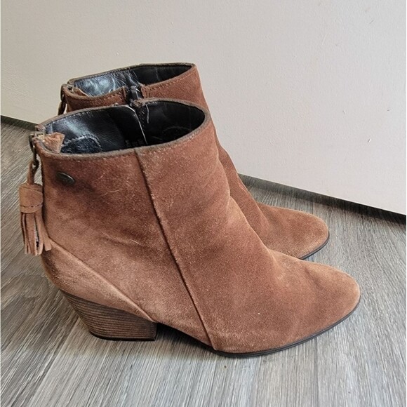 Paul Green Shoes - Paul Green Jada Water Resistant Ankle Boot Brown Sude Leather